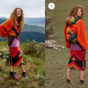 Juliana Stripes Knit Skirt Farm Rio Sz M